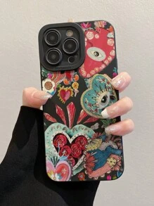 豹纹爱心镂空加厚防摔彩绘手机壳，兼容 15 Pro Max、Apple P13、P14、P11、XS、XR、7/8P、7/8GES2、 A50、A12、A32、A52、A72、A51、A21S、A13、A14、S22 Ultra、S23、A33、A53、S20 FE、小米 Redmi 11、12 Pro、12/12X、Note 11、9A、9C、Poco X3 NFC、Redmi 10、Redmi 9、Note 9、12C、Note 11 Pro、Redmi 10C、Note 8 Pro。 - 彩色 - 查看 1