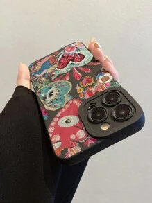 豹纹爱心镂空加厚防摔彩绘手机壳，兼容 15 Pro Max、Apple P13、P14、P11、XS、XR、7/8P、7/8GES2、 A50、A12、A32、A52、A72、A51、A21S、A13、A14、S22 Ultra、S23、A33、A53、S20 FE、小米 Redmi 11、12 Pro、12/12X、Note 11、9A、9C、Poco X3 NFC、Redmi 10、Redmi 9、Note 9、12C、Note 11 Pro、Redmi 10C、Note 8 Pro。 - 彩色 - 查看 5