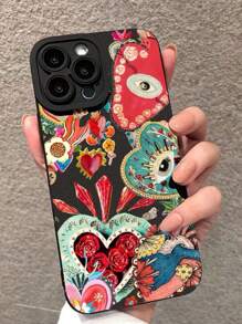 豹纹爱心镂空加厚防摔彩绘手机壳，兼容 15 Pro Max、Apple P13、P14、P11、XS、XR、7/8P、7/8GES2、 A50、A12、A32、A52、A72、A51、A21S、A13、A14、S22 Ultra、S23、A33、A53、S20 FE、小米 Redmi 11、12 Pro、12/12X、Note 11、9A、9C、Poco X3 NFC、Redmi 10、Redmi 9、Note 9、12C、Note 11 Pro、Redmi 10C、Note 8 Pro。 - 彩色 - 查看 3