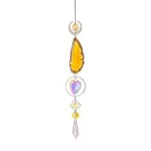 1pc Indoor Window Hanging Sun Catcher, Crystal Light Catcher With Prism & Agate Slice For Home, Garden, Wedding Decor - Multicolor - View 14