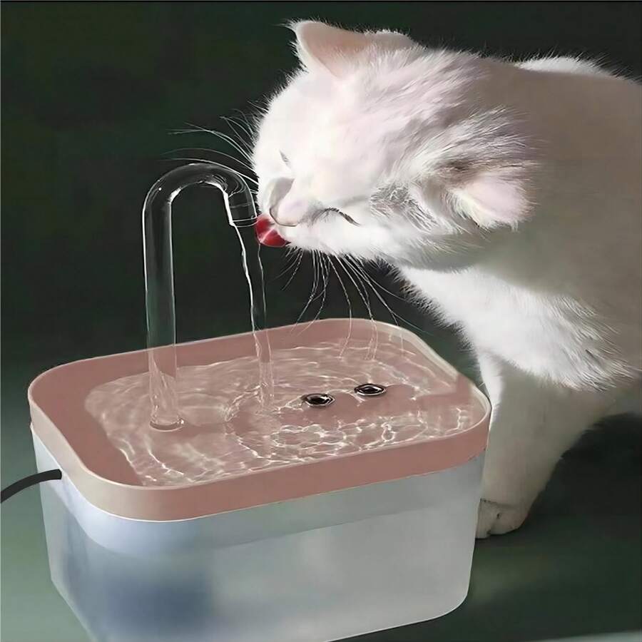 1 件 1.5 升容量宠物饮水器，带自动杂质过滤器，室内宠物饮水喷嘴，超静音饮水器，适合狗和猫饮水而不会弄湿嘴巴，适合狗、猫和多只宠物的安静饮水器，圣诞节最好的宠物饮水器礼物！