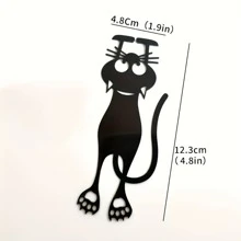 1-Piece Set Of Bizarre Cat Bookmarks -3D Fun Cat Paw Positioning Reading Progress, Cute Black Cartoon Bookmarks, Perfect Gift For Cat Lovers And Reading Enthusiasts (Some Accessories Come In Random Colors) - Multicolor - View 3