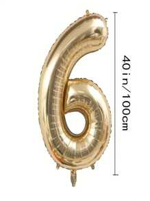 2-Piece Set Of 40 Inch Light Gold Digital Balloon, Platinum Giant Foil, Polyester Film, Helium Large Digital Balloon, Champagne Gold Birthday Digital Giant Balloon, Anniversary Commemorative Events, Party Decoration Supplies, Christmas - Gold - View 50