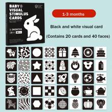 Newborn Infant Black And White Cards, Children's Early Education Visually Stimulating Cards, 0-3 Years Old Baby Tracking Vision Cards, Brain Development Cognitive Cards - Multicolor - View 16