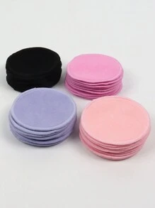 10 piezas/set Almohadillas reutilizables de terciopelo para desmaquillaje, almohadillas suaves de limpieza facial, almohadillas redondas de bambú lavables, paño de limpieza doble cara, diseño redondo para el cuidado facial y de la piel, adecuado para todo tipo de pieles