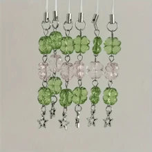 少女心形手机挂饰、四叶草和五角星钥匙扣，适合送给母亲、家人、朋友、生日、节日的礼物 - 彩色 - 查看 1