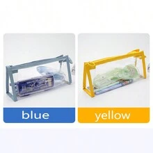 1pc Transparent Large Capacity Student Stationery Bag, Korean Fashion Simple Pencil Case - Multicolor - View 8