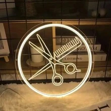 1 件霓虹灯风格 LED 壁挂装饰灯，适用于美发沙龙、美容院、美甲沙龙、水疗店装饰 - 多色 - 查看 16