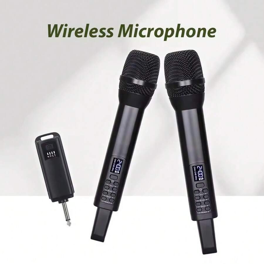 Wireless UHF Singing Microphone Dynamic Microphone Adjustable Volume