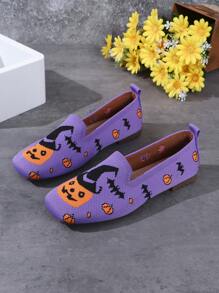Women Flat Casual Shoes Simple & Comfortable Autumn Halloween Loafers