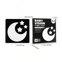 Newborn Infant Black And White Cards, Children's Early Education Visually Stimulating Cards, 0-3 Years Old Baby Tracking Vision Cards, Brain Development Cognitive Cards - Multicolor - View 3