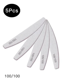 3片/5片/10片装专业指甲锉砂纸，强力加厚，80/100/150/180/240目，指甲锉抛光块，用于美甲打磨，月牙形，青柠工具，美甲用品，美甲工具，美甲艺术工具，返校季，指甲，美甲工具，假指甲工具 - 彩色 - 查看 9