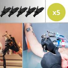 KIT MÁQUINA PARA TATUAR MINI PEN ROCKET Y BATERÍA INALÁMBRICA - Negro - Ver 8