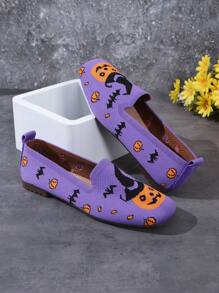 Women Flat Casual Shoes Simple & Comfortable Autumn Halloween Loafers