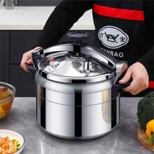Explosion-Proof Aluminum Alloy Pressure Cooker For Home Gas Stove Commercial Large Capacity Electric Stove Universal Seafood Boil - Black - View 4