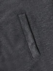 Tween Boy 秋季拼色连帽拉链夹克，保暖外套