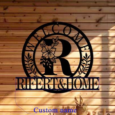 1pc Custom Metal Sign, Metal Name Sign, Divided Letter Alphabet Symbol, Surname Sign, Family Name Sign, Personalized Wedding Gift, Outdoor Metal Art, Metal Art, Housewarming Gift, Reusable, Ornamental, Multi-Functional Exquisite, Stylish, Contracted, Vintage, Fashionable Custom, Personalized, Unique Ideal Gifts For Mother's Day, For Birthdays, For Children's Day, For Graduation, For Weddings, For Housewarming Living Room, Bedroom, Tea Room, Home, Bathroom, School, Garden, Dining Room, Valentine Day Decor,Slow Summer Living