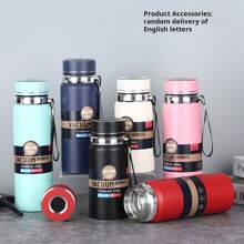 1 件 316 不锈钢真空保温水瓶，大容量，户外便携式运动水壶带绳柄，旅行杯 - 彩色 - 查看 8