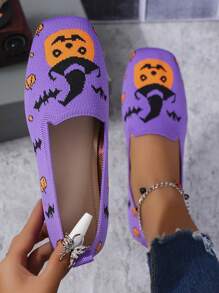 Women Flat Casual Shoes Simple & Comfortable Autumn Halloween Loafers