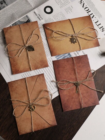 Set de papel y sobre para carta de amor manuscrita A5, papel kraft vintage, contenido impreso a medida, papelería de alta calidad, regalo romántico para novia, cumpleaños, Día de San Valentín