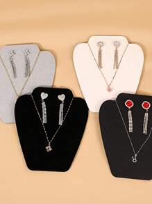 1pc Foldable Necklace Display Board, Portable Jewelry Display Stand For Home Organization, Showcase Display Gifts Women Girls