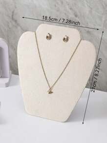 1pc Foldable Necklace Display Board, Portable Jewelry Display Stand For Home Organization, Showcase Display Gifts Women Girls