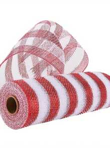 1 件万圣节圣诞节彩色丝带彩色网状丝带装饰网万圣节派对装饰、庭院、草坪、花园、户外节日装饰