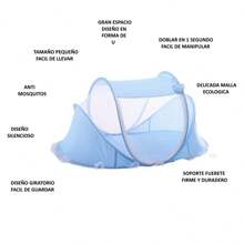 Moises Plegable / Red Cuna Bebe - Azul - Ver 5