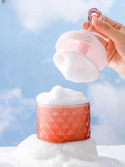 1个便携式手动泡沫洁面刷，泡沫制造器，适用于家庭、浴室、旅行