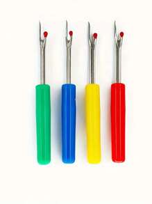 (1pc/2pcs/3pcs/4pcs) Plastic Seam Ripper, Sewing Seam Ripper, Cross Stitch Tool Seam Ripper, Small Seam Cutter, Sewing Tool Small Seam Ripper(Red, Blue, Green, Yellow And Random Colors Are Available)