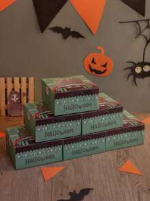 5/10 hộp đựng kẹo/đồ ăn nhẹ Halloween, hộp đựng bánh quy/bánh ngọt, đồ dùng tiệc tùng, hộp đựng quà tặng tiệc Halloween phù hợp cho ngày lễ và tiệc tùng Halloween đồ trang trí Halloween đồ trang trí Halloween nhà tiệc Halloween túi đựng tiệc Halloween tiệc Halloween - Giấy - Xem 11