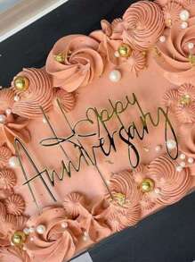 3Pcs 'Happy Anniversary' Cake Topper, Wedding Anniversary Cake Decoration., Back To School Valentine Day