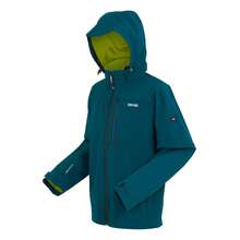 Regatta Mens Arana Waterproof Soft Shell Jacket (Moroccan Blue/Citron Lime) - Blue - View 3