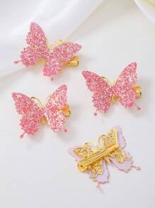 Set da 10 pezzi Mollette per capelli a farfalla con paillettes metalliche per ragazze, accessori per capelli eleganti da principessa per bambine, per uso quotidiano