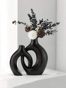 2pcs Resin Creative Home Decoration Vase, Wedding Decoration Vase, Bedroom, Study, Living Room Tabletop Vase, Two Sets Of Hug Vase, Couple Gift, Bohemian Style, Home Art Decoration, Fashion Decoration (Excluding Photo Decoration) Room Decor Flower Vase Glass Vase - White - View 11