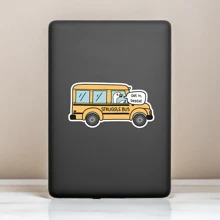 1 PIEZA Pegatina "Bus de la Lucha" | Pegatina divertida y sarcástica sobre salud mental | Pegatina de sobre ansiedad y terapia | Impermeable para botellas de agua, portátiles y tumblers | Pegatina de estilo retro para la concienciación sobre la salud mental - Multicolor - Ver 6