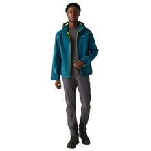 Regatta Mens Arana Waterproof Soft Shell Jacket (Moroccan Blue/Citron Lime) - Blue - View 6