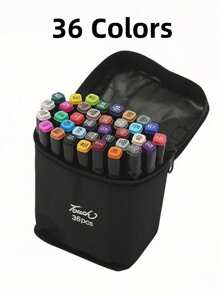 48色马克笔双头黑杆Touch Marker套装油性手绘设计学生水彩笔动漫返校季 - 多色 - 查看 15