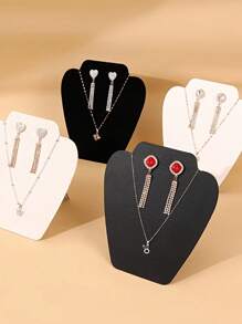 1pc Foldable Necklace Display Board, Portable Jewelry Display Stand For Home Organization, Showcase Display Gifts Women Girls