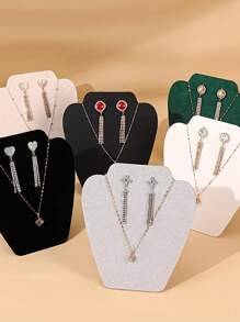 1pc Foldable Necklace Display Board, Portable Jewelry Display Stand For Home Organization, Showcase Display Gifts Women Girls