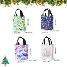 4/8/16 Stück Kleine Dinosaurier Weihnachtsgeschenk Verpackungstüten & Boxen & Geschenkverpackung & Etiketten, wasserdichte bunte Folie Vliesstoff Tüten, 3D Tüten, hitzeversiegelt, mit Henkel, Party Einkaufstüten, Geschenktüten, Schmucktüten, Party Tüten, Feiertags Geschenke, Geburtstags Party Verpackung, Einkaufstüten, dekorative Geschenktüten, handliche Geschenktüten Weihnachten Weihnachtsdeko Weihnachtsgeschenke Weihnachtstüten