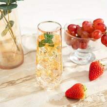 9oz Stemless Gold Rim Plastic Champagne Flutes - Clear Acrylic Cocktail Glasses, Unbreakable & Reusable For Parties, Weddings, Birthdays - Clear - View 4
