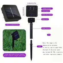 1pc, Solar String Sakura  Flower Lights Outdoor Waterproof 5M20L/6.5M30L/7M50L/12M100L WarmWhite/ColdWhite/MultiColor Lights, Fairy Light Decorations For Garden Fence Patio Yard Christmas Tree, Lawn, Patio, Party Decoration Halloween Christmas Thanksgiving Gift