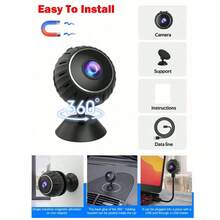 1pc Mini Wireless Camera, Night Vision WIFI Baby Monitor, Smart Home Indoor And Outdoor Mini Wireless Camera, Home Security Mini Surveillance Camera, HD IP Wireless Camera, Night Vision Camera. Suitable For Home Security. Outdoor Records