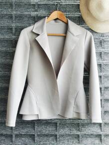 Women Blazers - Grey - View 1