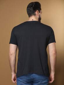 Men's 3D Printed T-Shirt BONE Mesh - 黑色 - 查看 2