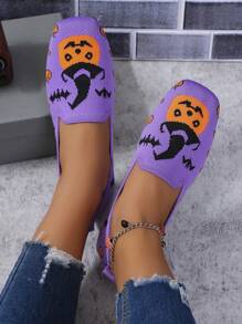 Women Flat Casual Shoes Simple & Comfortable Autumn Halloween Loafers