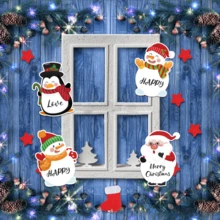 12 Kiểu/Túi, Giấy ghi chú hình người tuyết ngoài hành tinh Giáng sinh, Giấy ghi chú văn phòng phẩm, Chất liệu: Giấy offset đôi 80g, 12 Kiểu * 20 Tờ/Loại = 240 Giấy nhớ - Nhiều màu - Xem 4