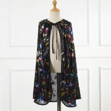 Halloween Costume For Boys Wizard Cloak And Hat - Black - View 2