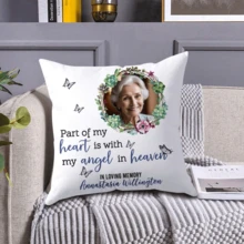 1 pièce Taie d'oreiller à motif de collage photo personnalisé, cadeaux commémoratifs pour la fête des mères, la fête des pères, l'action de grâce, la fête des enseignants. Housse de coussin imprimée sur un côté, idéal pour offrir à la famille, aux amis ou à soi-même.